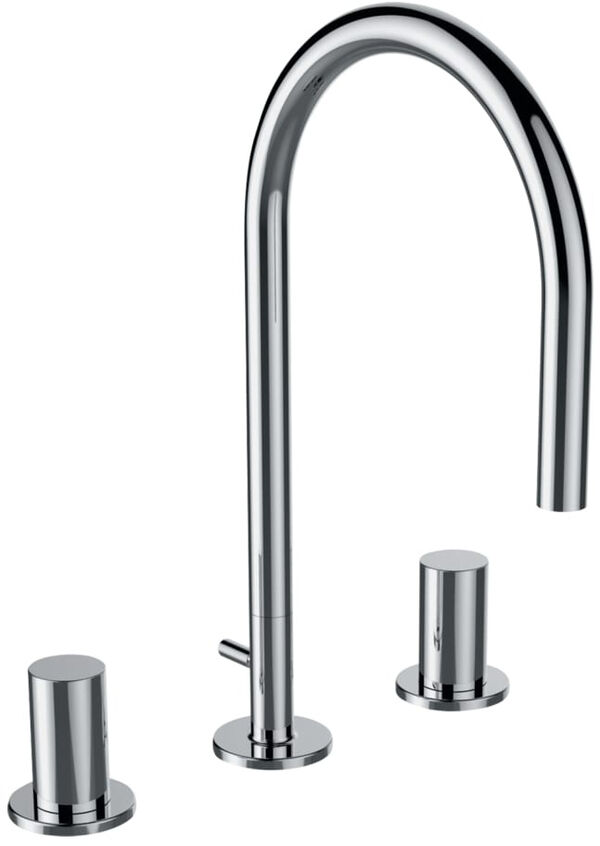 Dreilochbatterie Laufen Kartell, Ablaufventil, Schwenkauslauf, A 166 mm image number 0