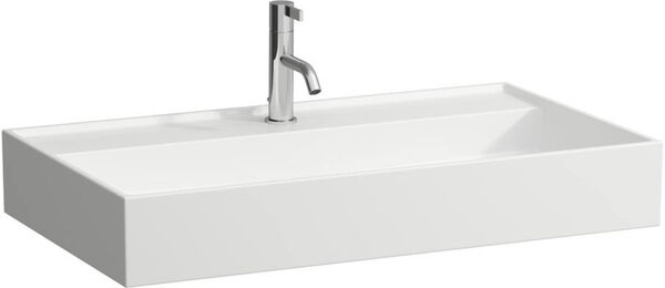 Lavabo Laufen Kartell 80 x 46 cm, senza troppopieno con foro per rubinetteria image number 0