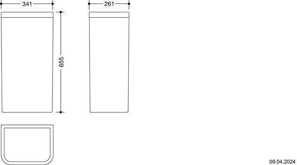 Papierabfallbehälter Hewi 477 Signalweiss Rahmenelement Anthrazitgrau image number 1