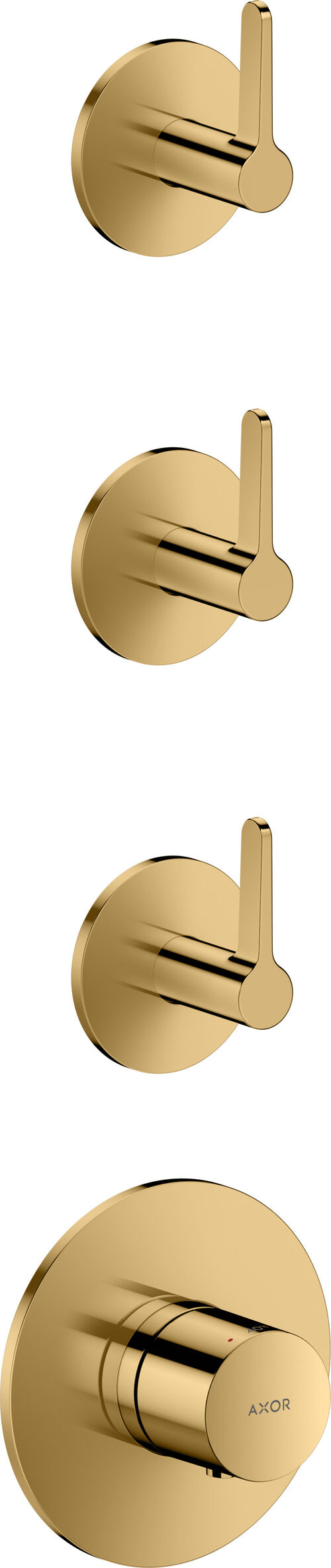 Syst&egrave;me de douche Axor One Brushed gold optic