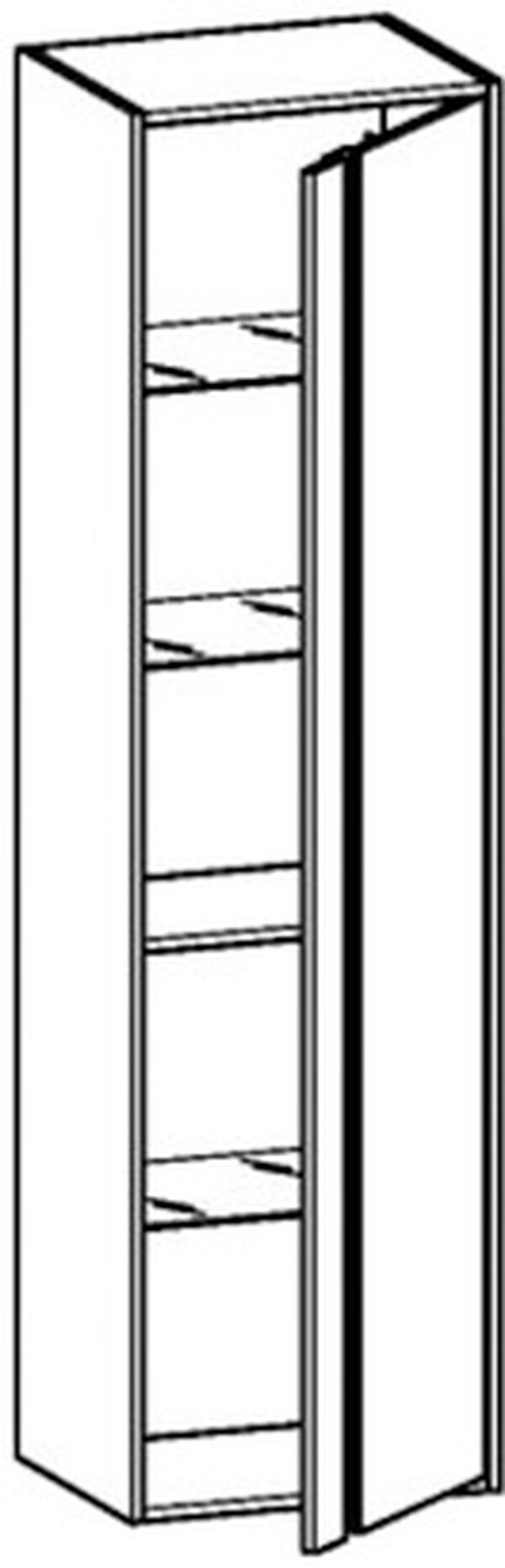 Armadietto alto Duravit Ketho, cerniere a destra, larghezza 50 cm, altezza 180 cm, profondit&agrave; 36 image number 0