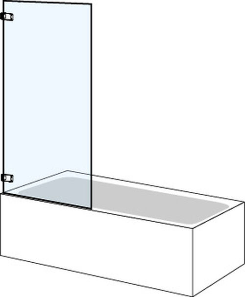 Pendelt&uuml;re Koralle S606 Plus Schwarz matt Echtglas klar Duschguard