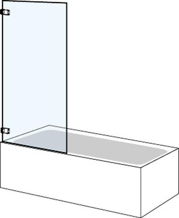 Porte battante S606 Plus Chrom&eacute; Verre clair image number 0