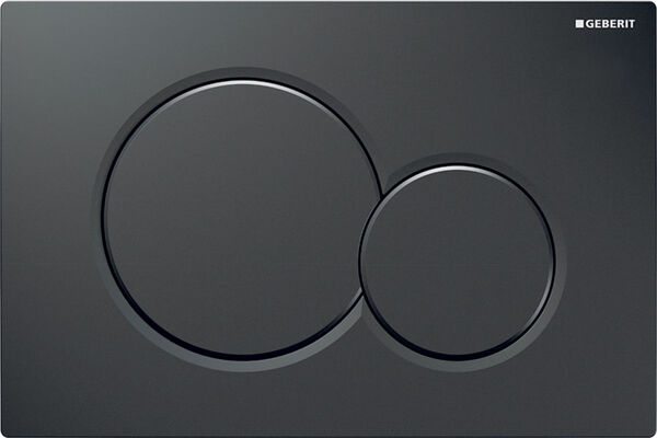 Plaque de d&eacute;clenchement Geberit Sigma01 round Noir RAL 9005 image number 0