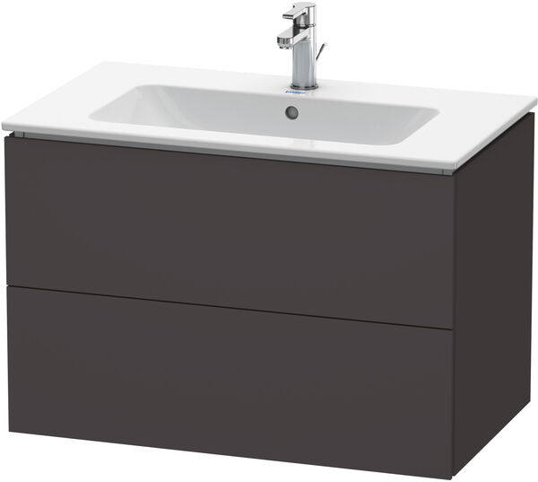 Meuble sous-lavabo L-Cube Graphite super mat image number 0