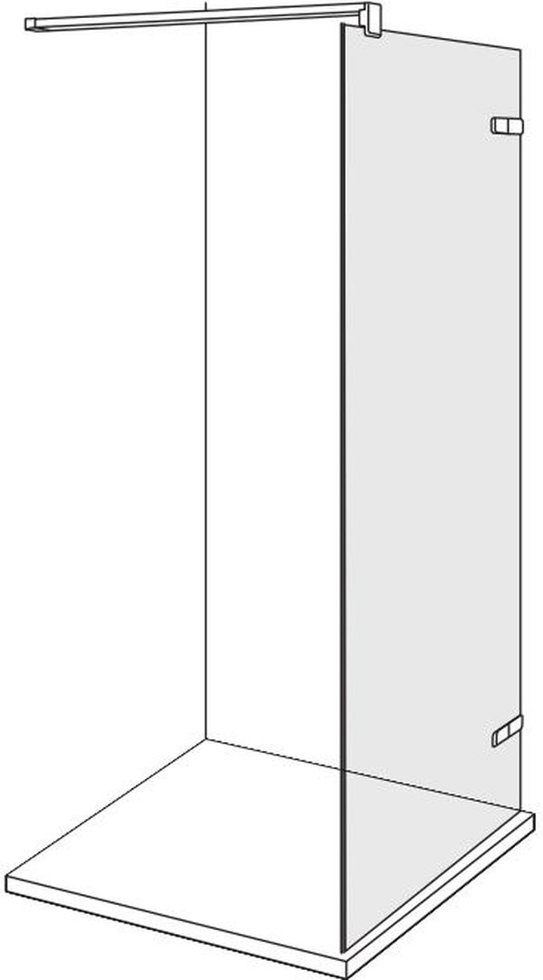 Paroi lat&eacute;rale ind&eacute;pendante Duscholux Walk-in Viva Couleur acier inoxydable Verre clair CareTec Pro image number 0