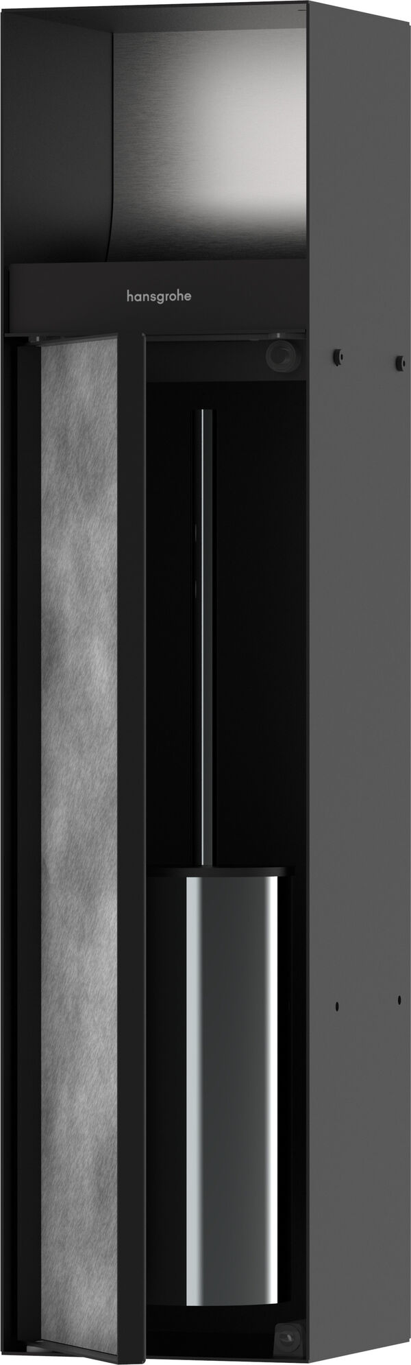 Wandnische Klosettb&uuml;rstenhalter Hansgrohe XtraStoris Rock Schwarz matt image number 0