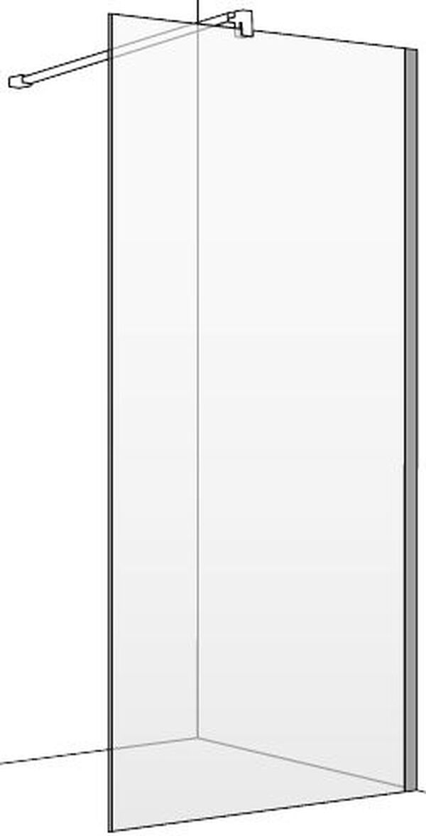 Cloison lat&eacute;rale Koralle S500 Chrom&eacute; Verre clair image number 0