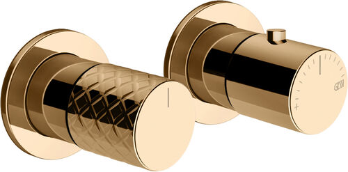 Duschmischer-Endmontageset Gessi Habito Warm bronze PVD Intreccio