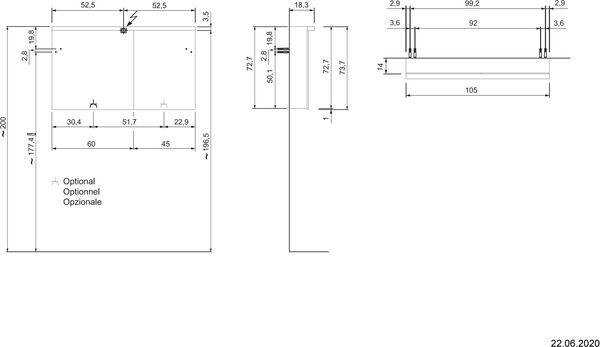 Spiegelschrank Alterna format LED plus berglärche braun image number 1