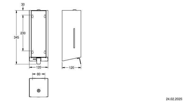 Distributeur de savon KWC EXO 618 Blanc Face en verre tremp&eacute; image number 1