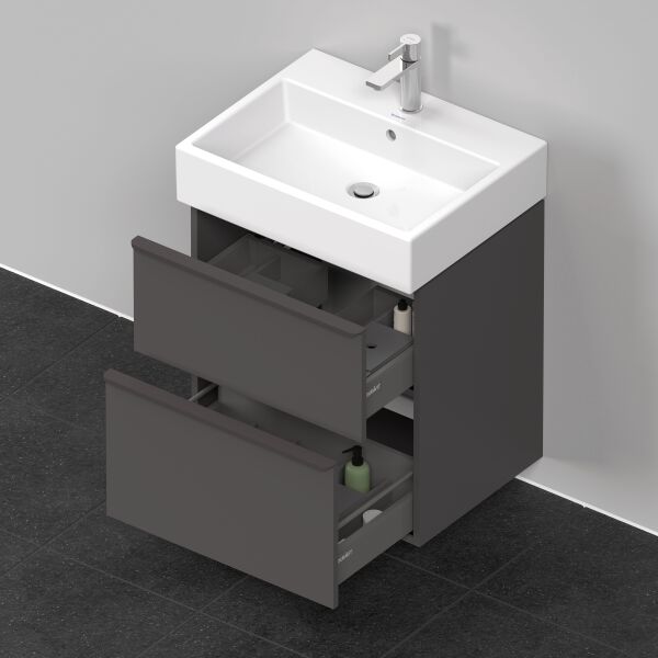 Meuble sous-lavabo Duravit D-Neo Graphite mat image number 3