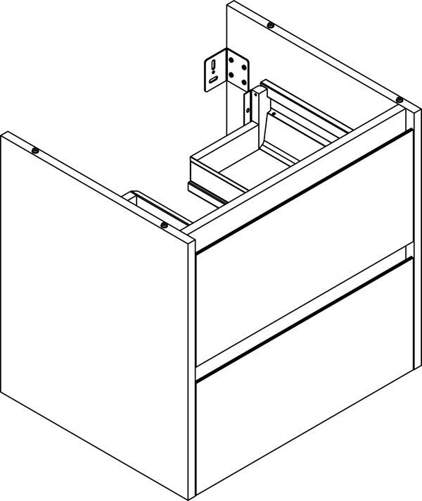 Armadio sottolavabo Alterna loft S, larghezza 57,9 cm, altezza 55 cm, profondit&agrave; 46,5 cm, 2 image number 0