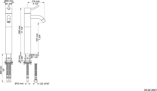 Einlochmischer Vola Weiss matt image number 1