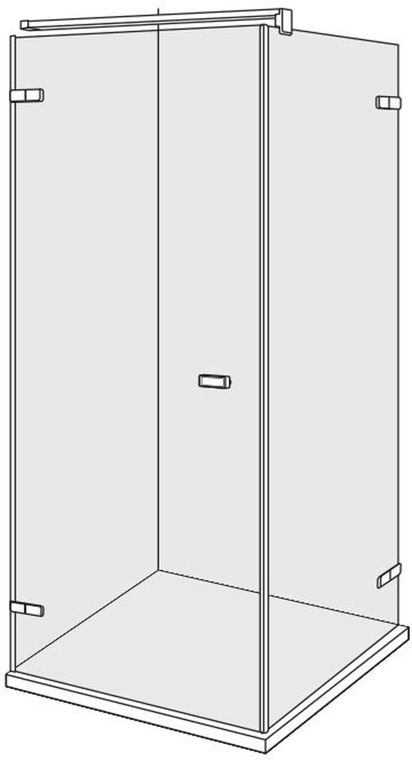 Porta battente Duscholux Viva, Parete laterale fino a 125 cm, profilo a sinistra, con parete image number 0