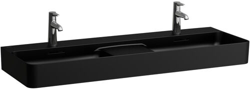 Doppelwaschtisch Laufen Val 120 x 42 cm Schwarz matt