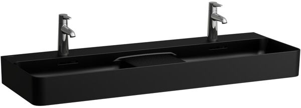 Doppelwaschtisch Laufen Val 120 x 42 cm Schwarz matt image number 0