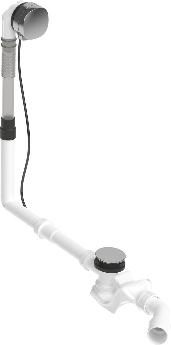 Set di scarico con troppopieno Duravit Quadroval, lunghezza cavo Bowden 85 cm, con bocca di image number 0