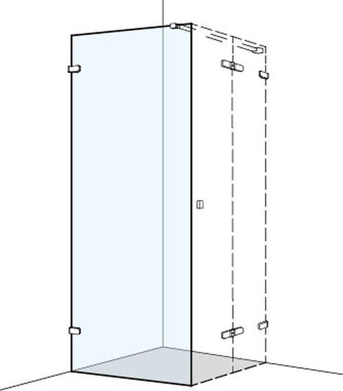 Paroi lat&eacute;rale Koralle S505 Plus Chrom&eacute; Verre clair