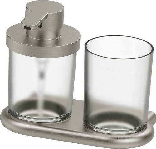 Porte-verre et distributeur de savon Bodenschatz Nia nickel brushed