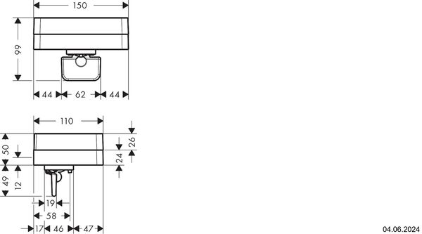 Distributeur de savon Axor Universal Softsquare Couleur acier inoxydable image number 1