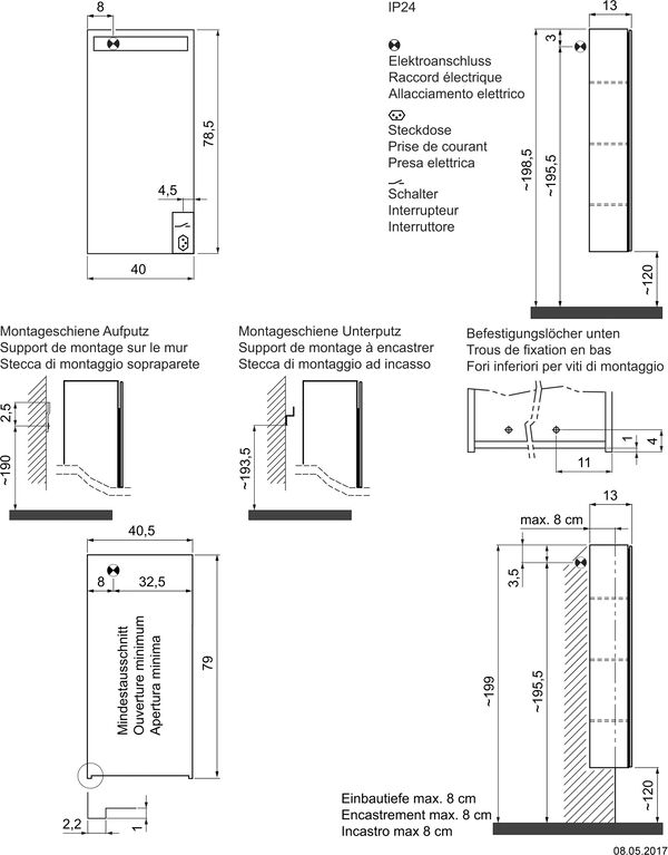 Spiegelschrank Sidler Cubango LED Weiss image number 1