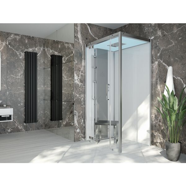 Dampfdusche Hoesch Sense Perience weiss Echtglas klar EverClean image number 1