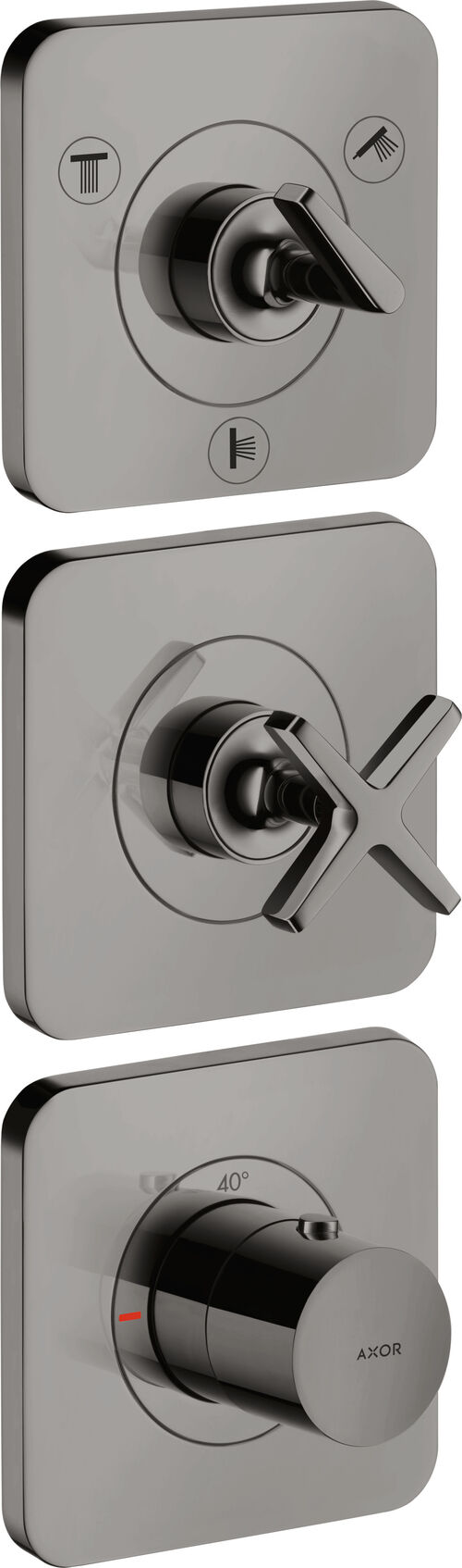 Sistema da doccia Axor Citterio E, Shower Select Polished black chrom