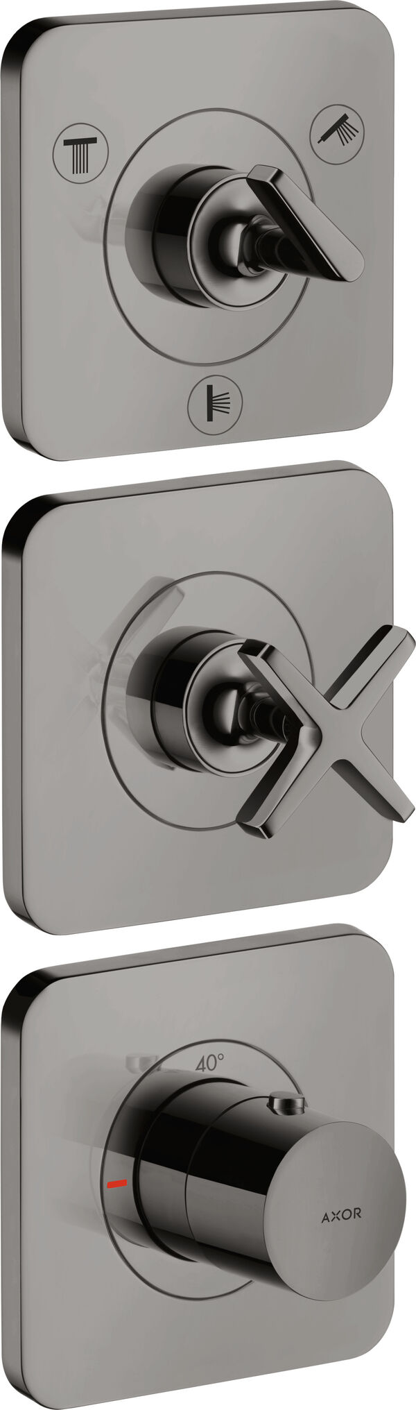 Sistema da doccia Axor Citterio E, Shower Select, set di montaggio finale, termostato &frac34;", Highflow image number 0