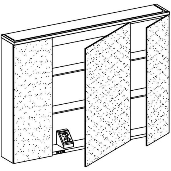 Spiegelschrank Alterna enea LED plus Kastanie Lichtfarbe stufenlos verstellbar 2700-6500 K image number 1