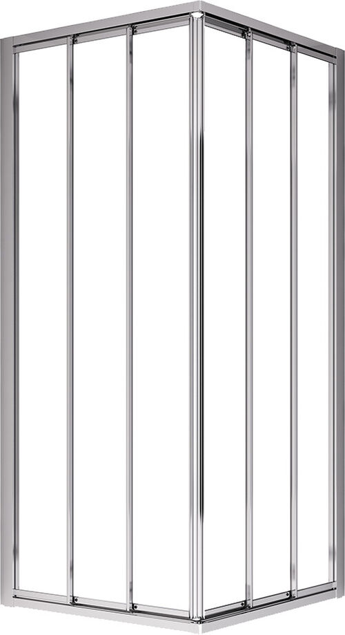 Paroi diagonale Alterna primo Argent brillant Verre clair Aquaperl