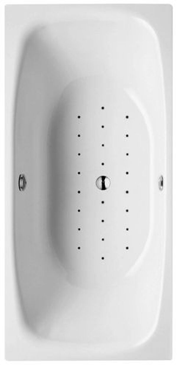 Baignoire Whirlpool Alterna steel duo silent Blanc Buses et vidage chrom&eacute;s image number 0