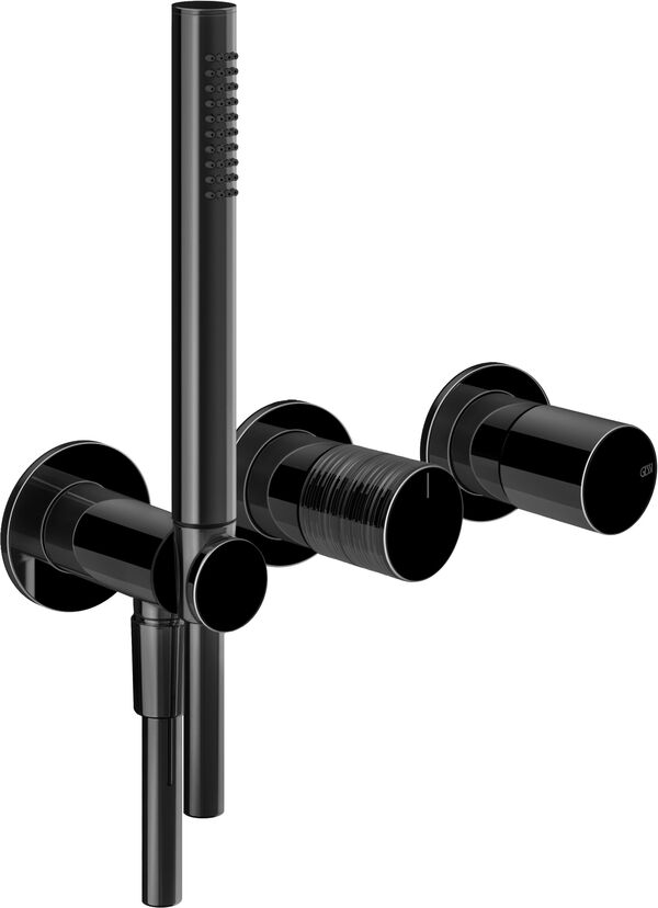 Wannenwandbatterie Endmontageset Gessi Habito Black metal Trame image number 0