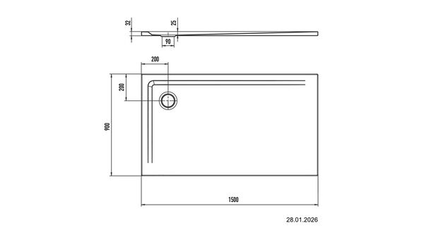 Receveur de douche Kaldewei Superplan Warm beige 20 Fond antid&eacute;rapant Secure Plus image number 2