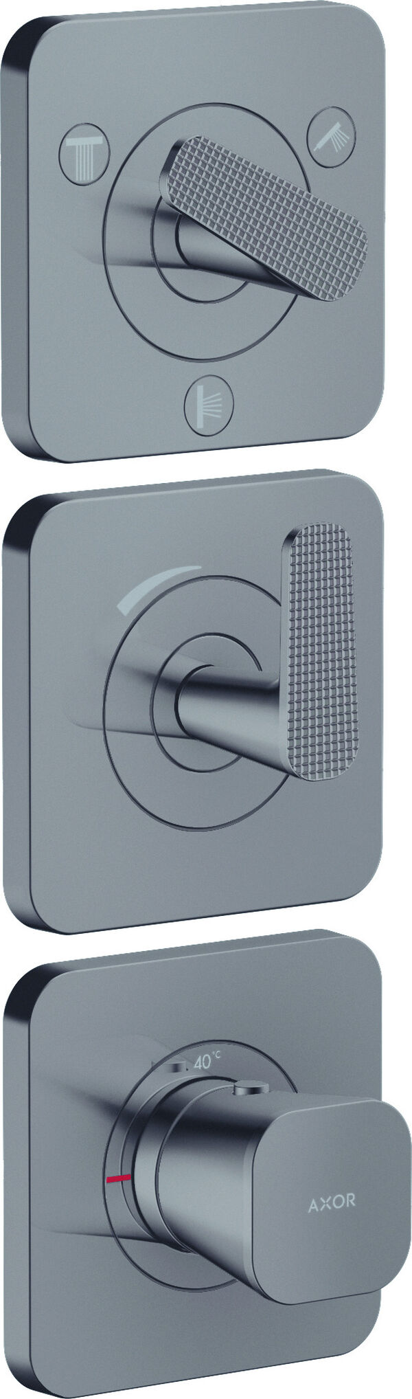 Duschsystem Axor Citterio C Polished black chrom Cubit cut image number 0