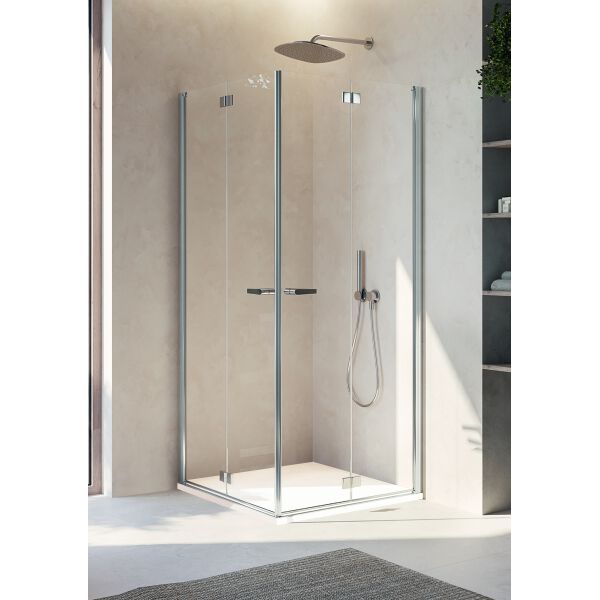 Falt-Pendeltüre Duka Multi-S 4000 new Silbereloxiert Echtglas klar image number 1