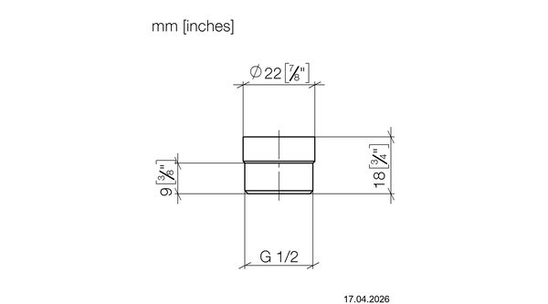 Adapter Dornbracht Platin image number 1