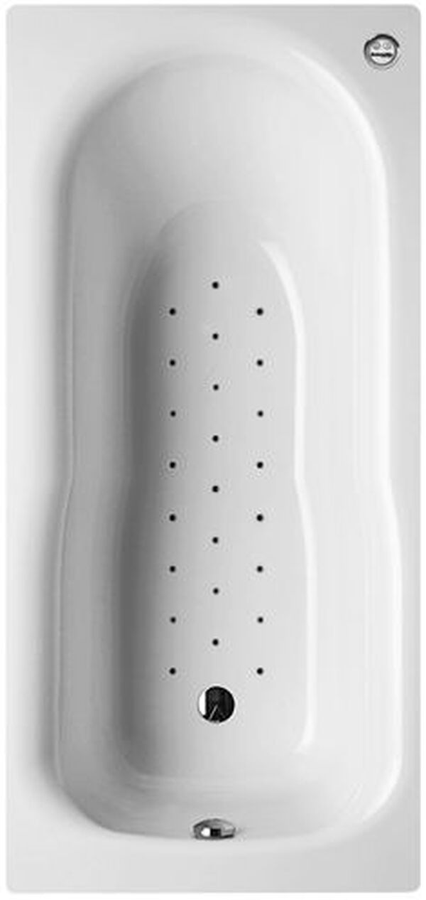 Baignoire Whirlpool Alterna steel kombi silent blanc Buses et vidage chromés image number 0