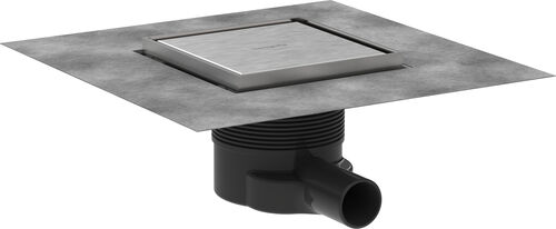 Bodenablaufgarnitur Hansgrohe Raindrain Brilliance Edelstahl geb&uuml;rstet