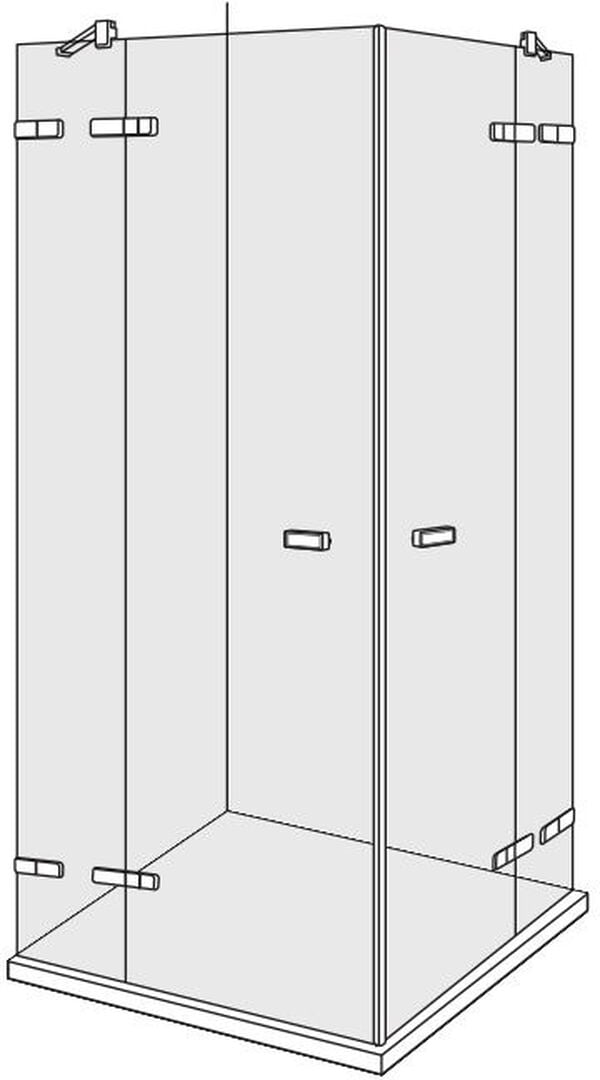 Pendeltüre Duscholux Viva, Breite bis 125 cm, Eckeinstieg mit Festteil, Höhe bis 220 cm image number 0
