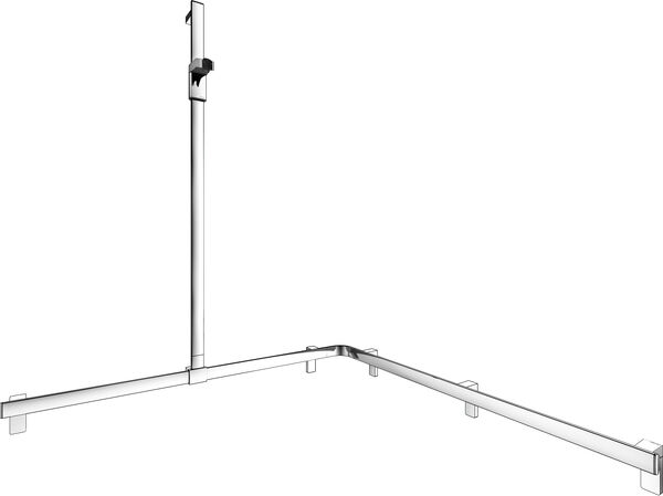 Barre de douche avec barre d'appui Keuco Collection Axess Noir mat Curseur de douche noir mat image number 0