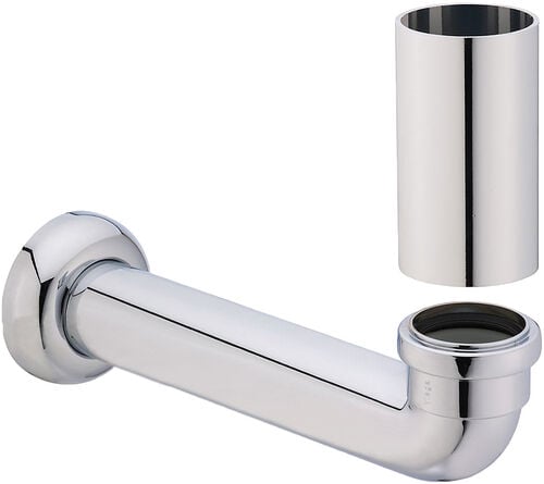 Tubulure de raccordement pour Urinoir Villeroy + Boch rosace chromé