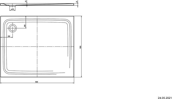 Receveur de douche Kaldewei Superplan Classic blanc mat image number 1