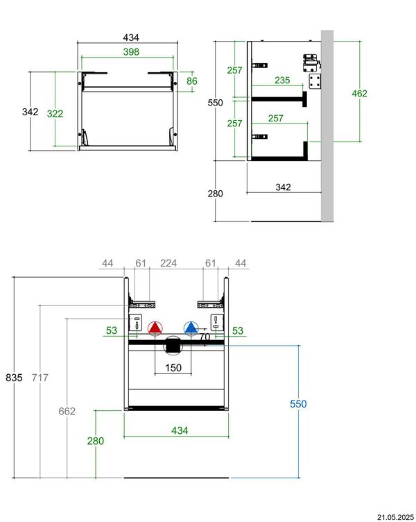 Meuble sous-lavabo Alterna dinea S Blanc brillant image number 1