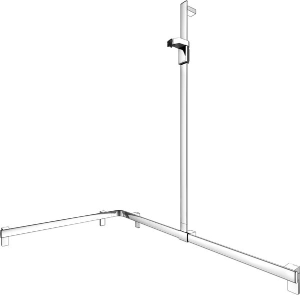Corrimano doccia con barra doccia Keuco Collection Axess 1301 x 850 x 1150 mm image number 0