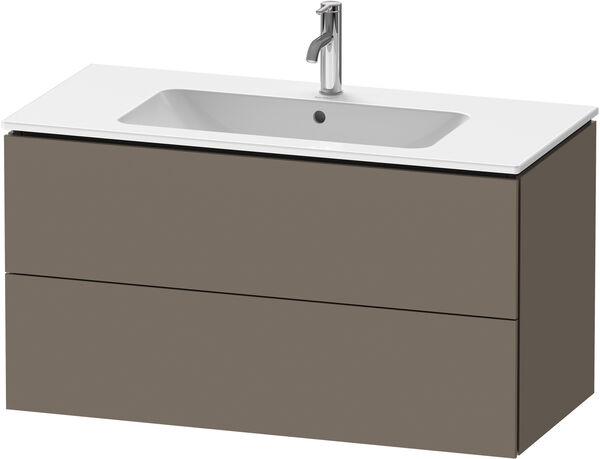Meuble sous-lavabo L-Cube Flannel grey satiné mat image number 0