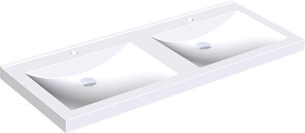 Lavabo double KWC Quadro Blanc image number 0