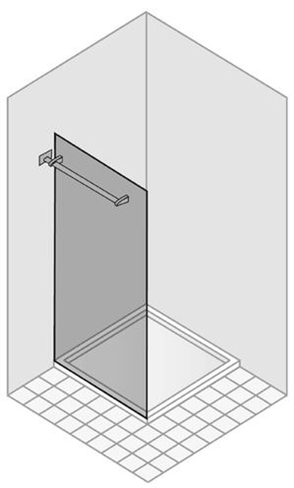 Seitenwand freistehend Duka Libero 4000 Silbereloxiert Echtglas klar protect image number 0