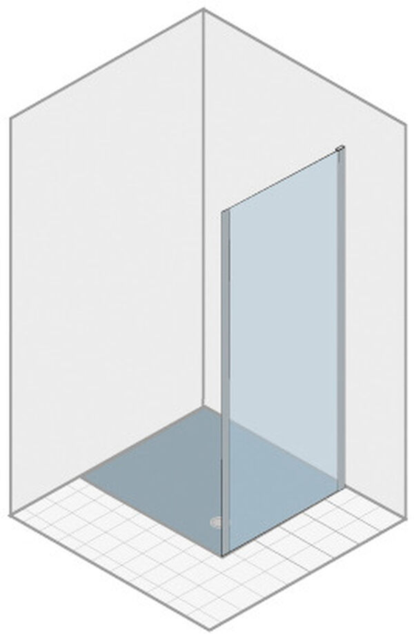 Seitenwand Duka Natura 4000, Bodenmontage Silberfarbig Echtglas klar ProCare image number 0