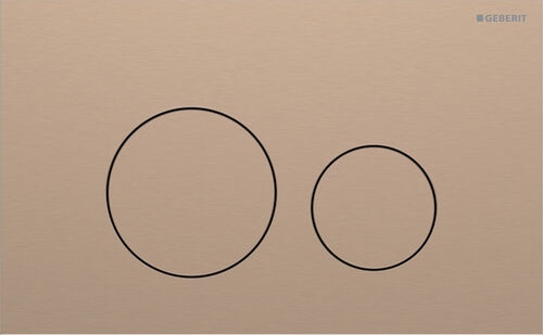 Bet&auml;tigungsplatte Geberit Sigma40 round Rotgold Easy-to-clean-beschichtet